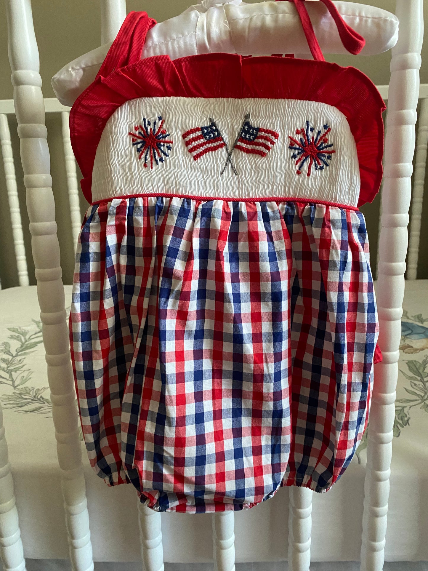 July 4th girls firework bubble with Ruffles