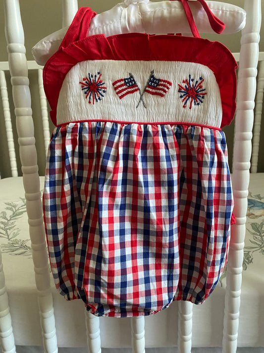 July 4th girls firework bubble with Ruffles